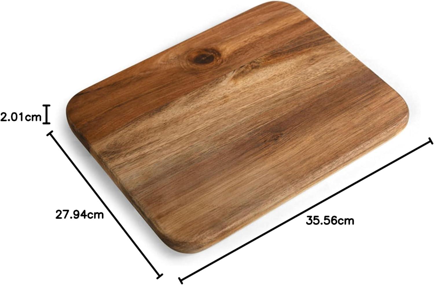 imageFarberware Acacia Wood Cutting Board 8quot x 10quot  Reversible Charcuterie Board for Kitchen Prep Chopping Meats ampamp Veggies Gentle on Knives Kitchen Starter ampamp Gift Essential14L x 11W