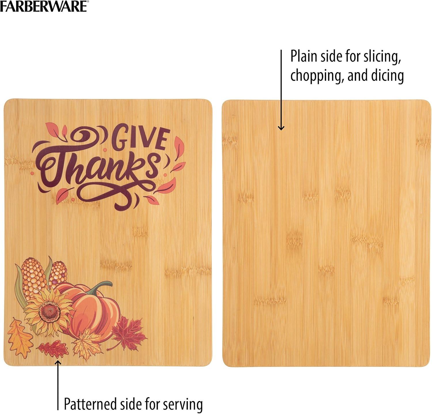 imageFarberware Give Thanks Bamboo Cutting Board 11x14InchGive Thanks