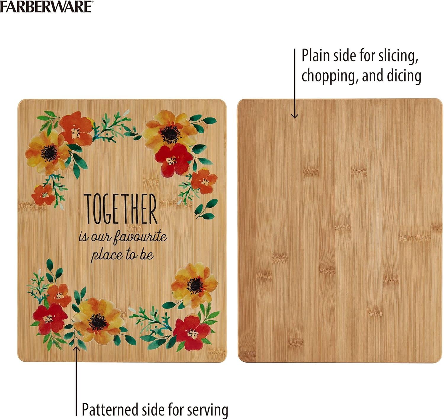 imageFarberware Give Thanks Bamboo Cutting Board 11x14InchTogether is Our Favorite Place To Be
