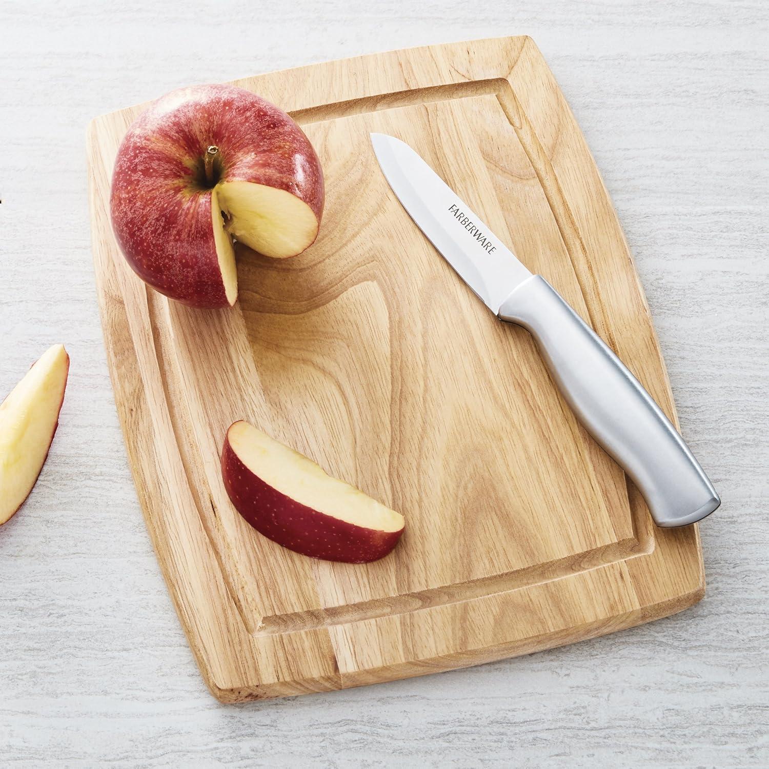 imageFarberware Hardwood Cutting Board with Drip Groove Trench 12Inchby18Inch Natural8inchby10inch