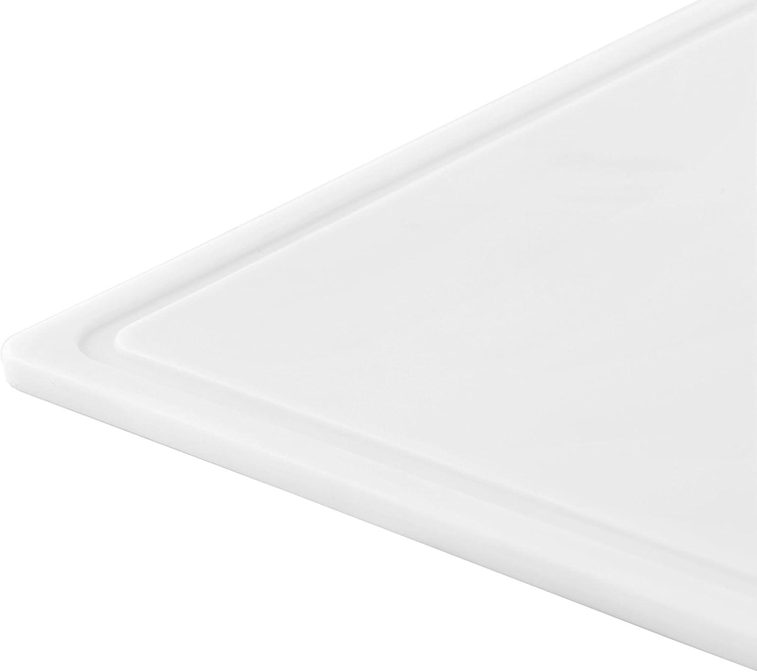 imageFarberware Large Cutting Board Dishwasher Safe Plastic Chopping Board for Kitchen with Easy Grip Handle 11inch by 14inch White15inch by 20inch