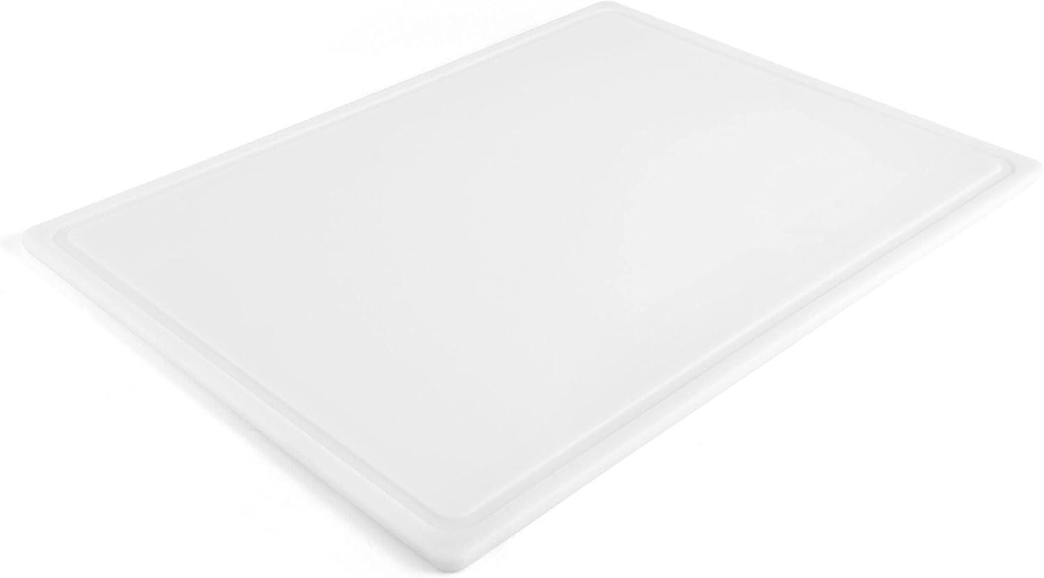 imageFarberware Large Cutting Board Dishwasher Safe Plastic Chopping Board for Kitchen with Easy Grip Handle 11inch by 14inch White201L x 15W