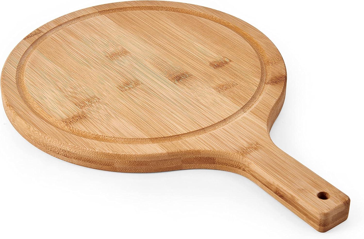 imageFarberware Round Paddle Board with Juice Groove 75x10 Inch Rubberwood14L x 98W