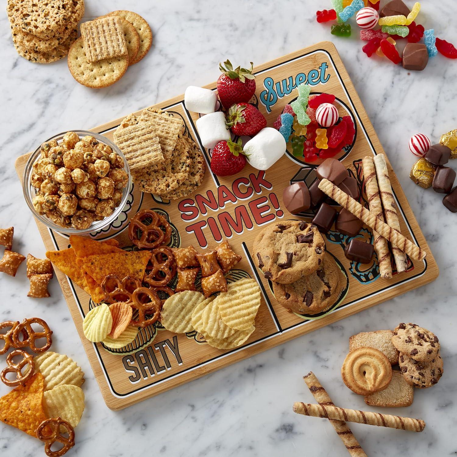 imageFarberware Snack Time Cutting Board 11x14 Inch BambooSnack Time