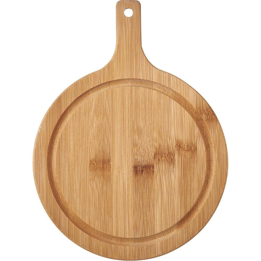 imageFarberware Round Paddle Board with Juice Groove 75x10 Inch Rubberwood10L x 75W