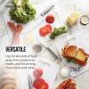 imageFarberware 3Piece Plastic Cutting Board Set DishwasherSafe Poly Chopping Board for Kitchen with Paddle Charcuterie Board Set WhiteSet  Cutting Board