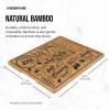 imageFarberware Charcuterie Board with Recessed Handles Reversible Kitchen Cutting Board for Entertaining and Meal Prep Decorative Wood Cheese Board 11inch x 14Inch Bamboo142L x 11W