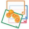 imageFarberware Flexible Cutting Mats with Food Icons 11Inchby15Inch Set of 4Small Icons