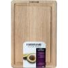 imageFarberware Hardwood Cutting Board with Drip Groove Trench 12Inchby18Inch Natural18L x 12W