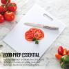 imageFarberware Large Cutting Board Dishwasher Safe Plastic Chopping Board for Kitchen with Easy Grip Handle 11inch by 14inch White14L x 11W