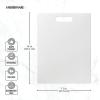 imageFarberware Large Cutting Board Dishwasher Safe Plastic Chopping Board for Kitchen with Easy Grip Handle 11inch by 14inch White14L x 11W