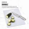 imageFarberware Large Cutting Board Dishwasher Safe Plastic Chopping Board for Kitchen with Easy Grip Handle 11inch by 14inch White14L x 11W