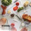 imageFarberware Large Cutting Board Dishwasher Safe Plastic Chopping Board for Kitchen with Easy Grip Handle 11inch by 14inch White14L x 11W