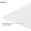 imageFarberware Large Cutting Board Dishwasher Safe Plastic Chopping Board for Kitchen with Easy Grip Handle 11inch by 14inch White201L x 15W