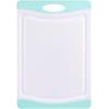 imageFarberware Nonslip Poly Cutting Board 8x10Inch Gray and WhiteAqua and White