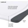 imageFarberware Nonslip Poly Cutting Board 8x10Inch Gray and WhiteGray and White