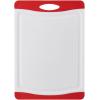 imageFarberware Nonslip Poly Cutting Board 8x10Inch Gray and WhiteRedWhite