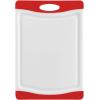 imageFarberware Nonslip Poly Cutting Board 8x10Inch Gray and WhiteRedWhite