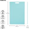 imageFarberware Plastic Cutting Board 12x18 Inch Aqua BPA Free Reversible Gentle on KnivesAqua