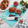 imageFarberware Plastic Cutting Board 12x18 Inch Aqua BPA Free Reversible Gentle on KnivesAqua