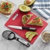 imageFarberware Plastic Cutting Board 12x18 Inch Aqua BPA Free Reversible Gentle on KnivesRed