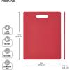 imageFarberware Plastic Cutting Board 12x18 Inch Aqua BPA Free Reversible Gentle on KnivesRed
