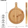 imageFarberware Round Paddle Board with Juice Groove 75x10 Inch Rubberwood10L x 75W