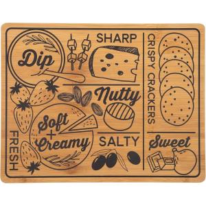 imageFarberware Charcuterie Board with Recessed Handles Reversible Kitchen Cutting Board for Entertaining and Meal Prep Decorative Wood Cheese Board 11inch x 14Inch Bamboo142L x 11W