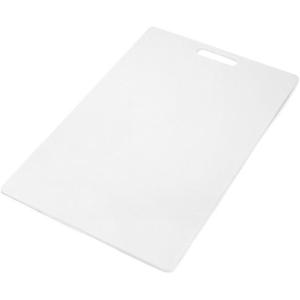imageFarberware Large Cutting Board Dishwasher Safe Plastic Chopping Board for Kitchen with Easy Grip Handle 11inch by 14inch White18L x 12W