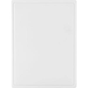 imageFarberware Large Cutting Board Dishwasher Safe Plastic Chopping Board for Kitchen with Easy Grip Handle 11inch by 14inch White201L x 15W
