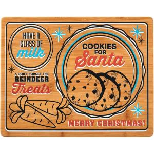 imageFarberware Snack Time Cutting Board 11x14 Inch BambooMilk and Cookie Plate for Santa