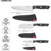 imageFarberware Edgekeeper SelfSharpening Triple Riveted Chef Knife Set 6Piece BlackChef Knife Set
