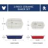 imageDisney Home Bon Voyage Ceramic Baking DishBakeware SetLasagna Pans Dishwasher Safe Oven to Table 2 Piece Baker Set  Mixed Colors2Piece Baker Set