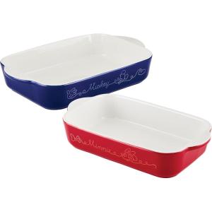 imageDisney Home Bon Voyage Ceramic Baking DishBakeware SetLasagna Pans Dishwasher Safe Oven to Table 2 Piece Baker Set  Mixed Colors2Piece Baker Set