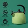 imageFarberware Dome Tea Kettle Whistling Teapot Porcelain Enamel on Carbon Steel BPAFree RustProof Cool Handle 3 qt 12 Cup Capacity RedGranny Apple