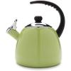 imageFarberware Dome Tea Kettle Whistling Teapot Porcelain Enamel on Carbon Steel BPAFree RustProof Cool Handle 3 qt 12 Cup Capacity RedGranny Apple