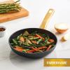 imageFarberware Forged Induction Ceramic Cookware Nonstick Saute Pan with Lid Dishwasher Safe Suitable for All Stovetops 3 Quart Sauteuse PanJumbo Cooker  Black and GoldBlack