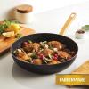 imageFarberware Forged Induction Ceramic Cookware Nonstick Saute Pan with Lid Dishwasher Safe Suitable for All Stovetops 3 Quart Sauteuse PanJumbo Cooker  Black and GoldBlack