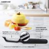 imageFarberware Professional Soft Handled Precise Euro Vegetable Swivel Peeler with Potato Bud Remover Sharp Straight Blade Smoothly Peels Fruits 8Inch Black