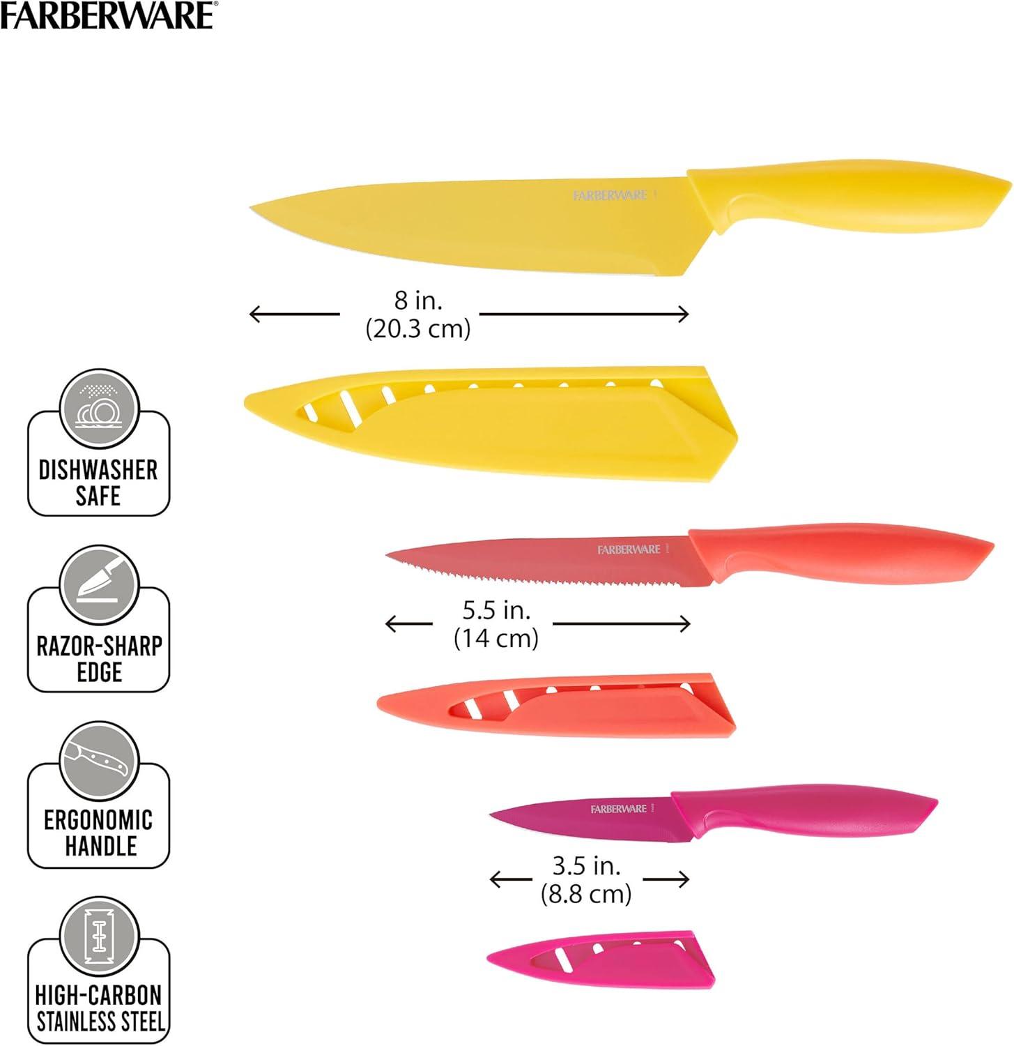 imageFarberware Chef Knife Set 4 Piece MulticoloredMulticolor