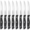 imageFarberware FullTang TripleRiveted 8Piece Steak Knife Set HighCarbon Stainless Steel RazorSharp Knives with Ergonomic Handle Kitchen Knives Set of 8 BlackBlack