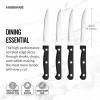 imageFarberware Stamped Triple Rivet High Carbon Stainless Steel Steak Knife Set 4Piece Black