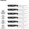 imageFarberware Triple Riveted Steak Knife Set 6Piece HighCarbon Stainless Steel Knife Set RazorSharp Steak Knife Set with Fine Edge Blades BlackBlack