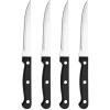 imageFarberware Stamped Triple Rivet High Carbon Stainless Steel Steak Knife Set 4Piece Black