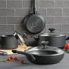 imageFarberware Power Base Nonstick CookwarePots and Pan Set 12 Piece  Matte Black