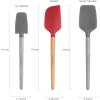imageFarberware 5216385 Professional Heat Resistant Silicone Spatula with Wood HandleSafe for NonStick Cookware Set of 2 RedSpatula