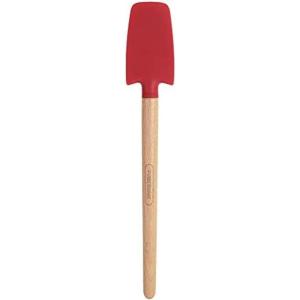 imageFarberware 5216385 Professional Heat Resistant Silicone Spatula with Wood HandleSafe for NonStick Cookware Set of 2 RedJar Spatula
