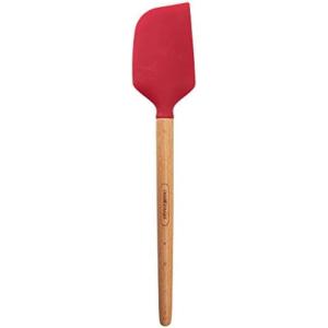 imageFarberware 5216385 Professional Heat Resistant Silicone Spatula with Wood HandleSafe for NonStick Cookware Set of 2 RedSpatula
