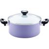 imageFarberware 17490 Ceramic Dishwasher Safe Nonstick Cookware Set  Pots and Pans Set  12 Piece BlueLavender