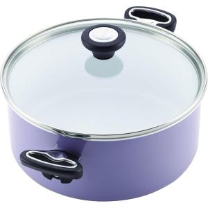 imageFarberware 17490 Ceramic Dishwasher Safe Nonstick Cookware Set  Pots and Pans Set  12 Piece BlueLavender